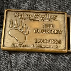 Sedro-Woolley Commemorative Brass Belt Buckle